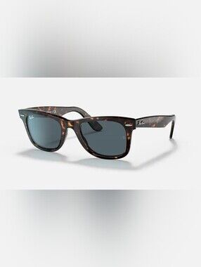 Ray-Ban Wayfarer Ease sunglasses Tortoise frame blue lenses Square RB4340 Summer